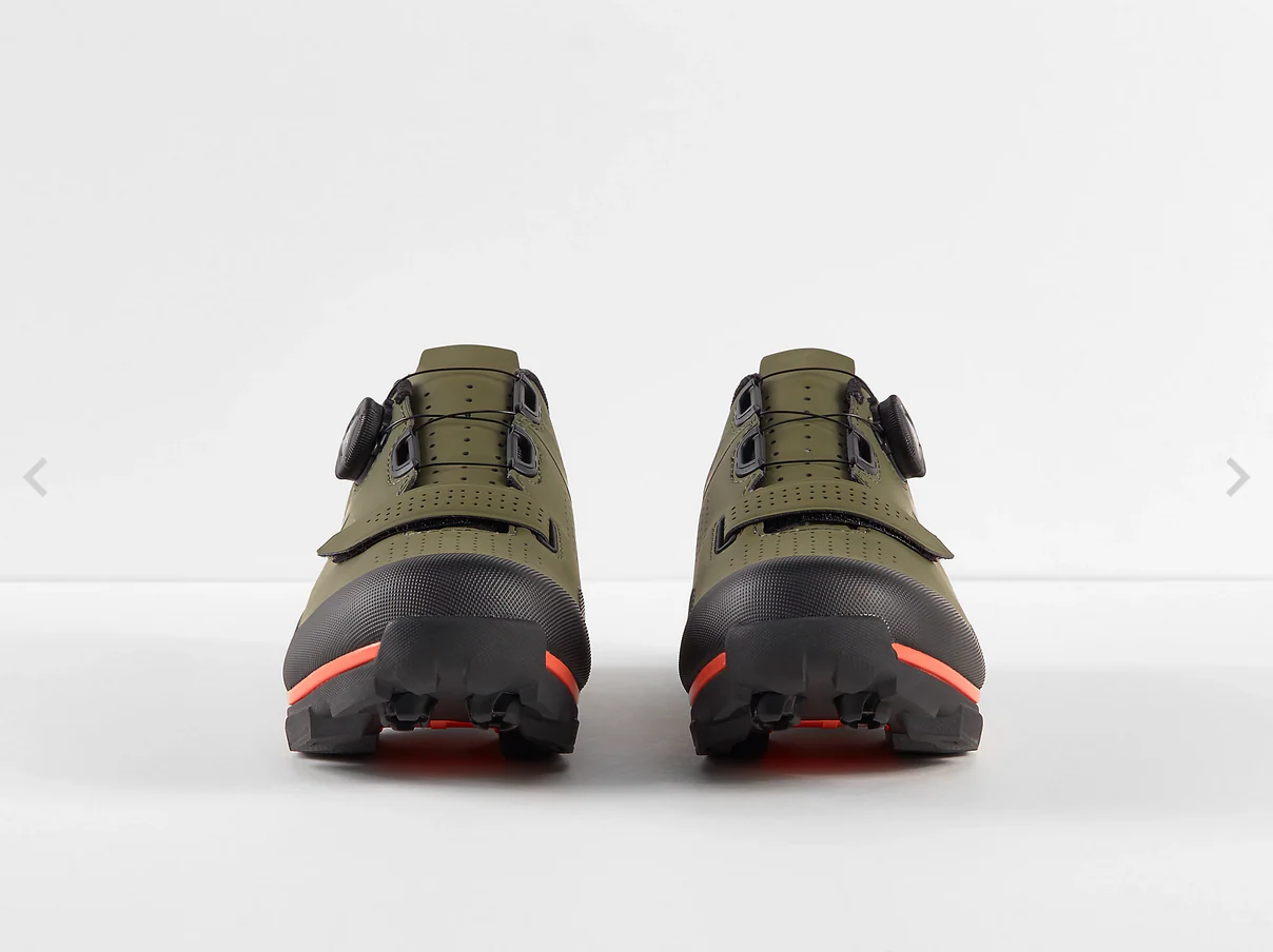 BONTRAGER FORAY MTB SHOE OLIVE GREY/RADIOACTIVE ORANGE - Image 3