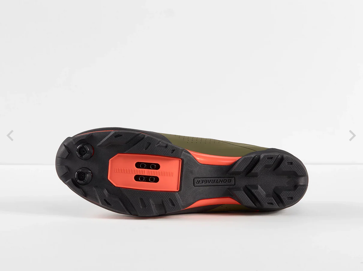 BONTRAGER FORAY MTB SHOE OLIVE GREY/RADIOACTIVE ORANGE - Image 5