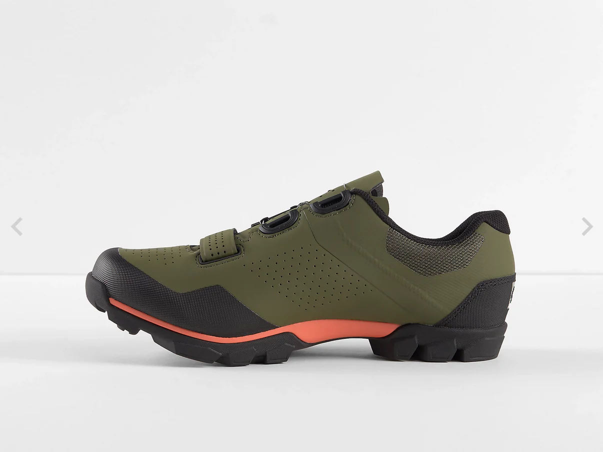 BONTRAGER FORAY MTB SHOE OLIVE GREY/RADIOACTIVE ORANGE - Image 6