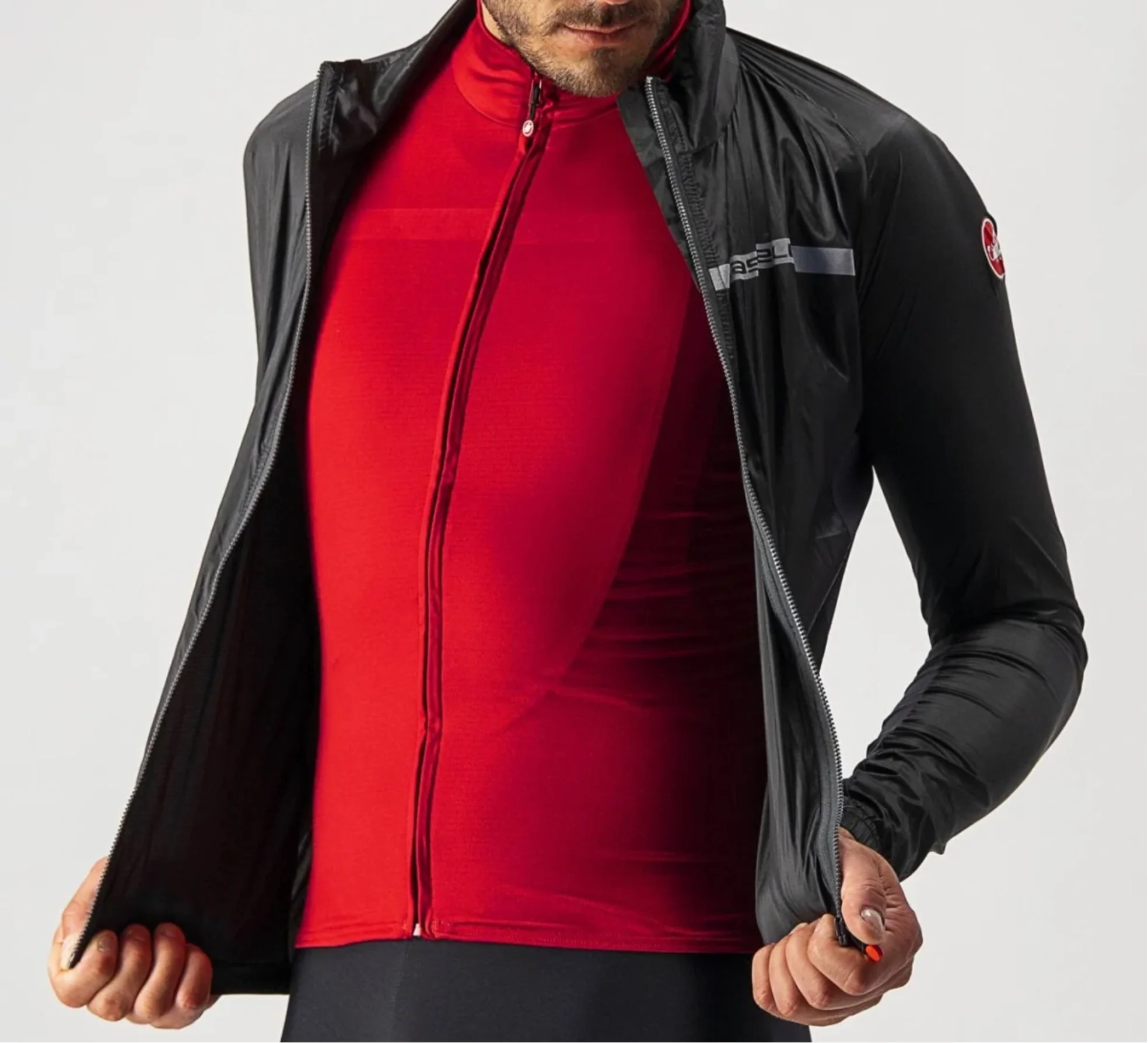 CASTELLI SQUADRA STRETCH JACKET LIGHT BLACK - Image 4