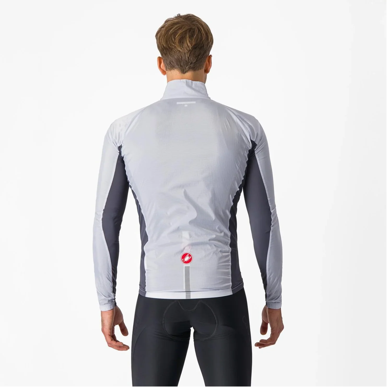 CASTELLI SQUADRA STRETCH JACKET SILVER GRAY/DARK GRAY - Image 9