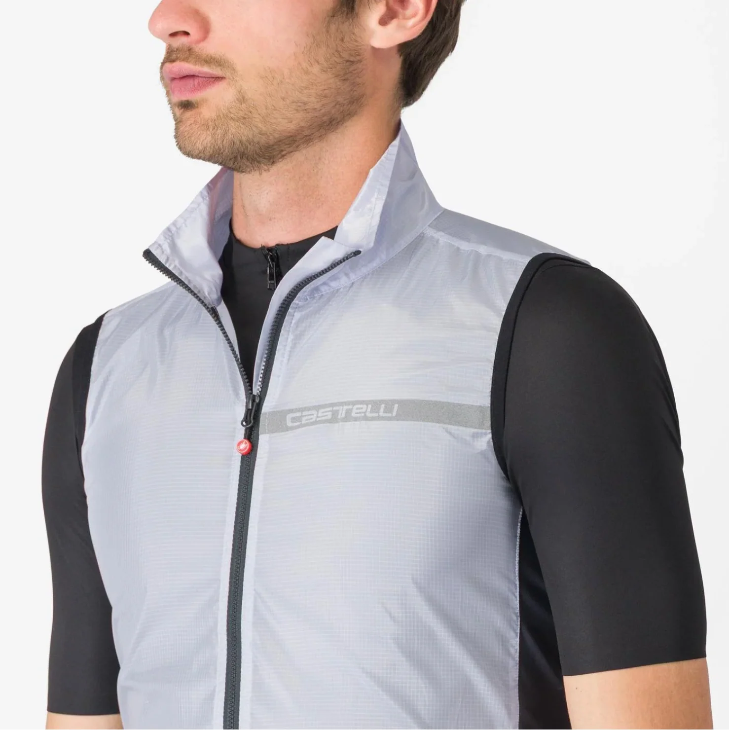 CASTELLI SQUADRA STRETCH VEST SILVER GRAY/DARK GRAY - Image 6