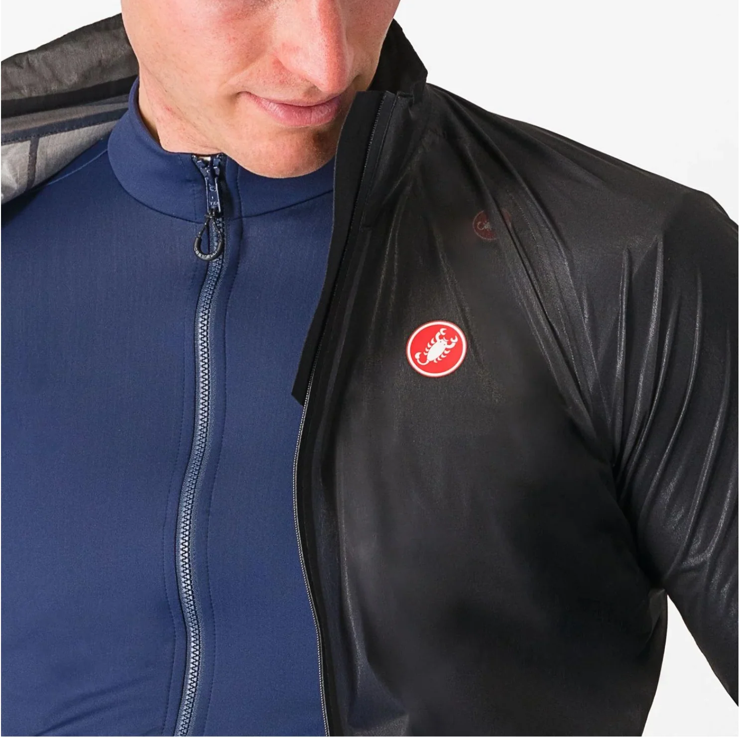 CASTELLI SQUALL SHELL JACKET LIGHT BLACK/SILVER GRAY - Image 5