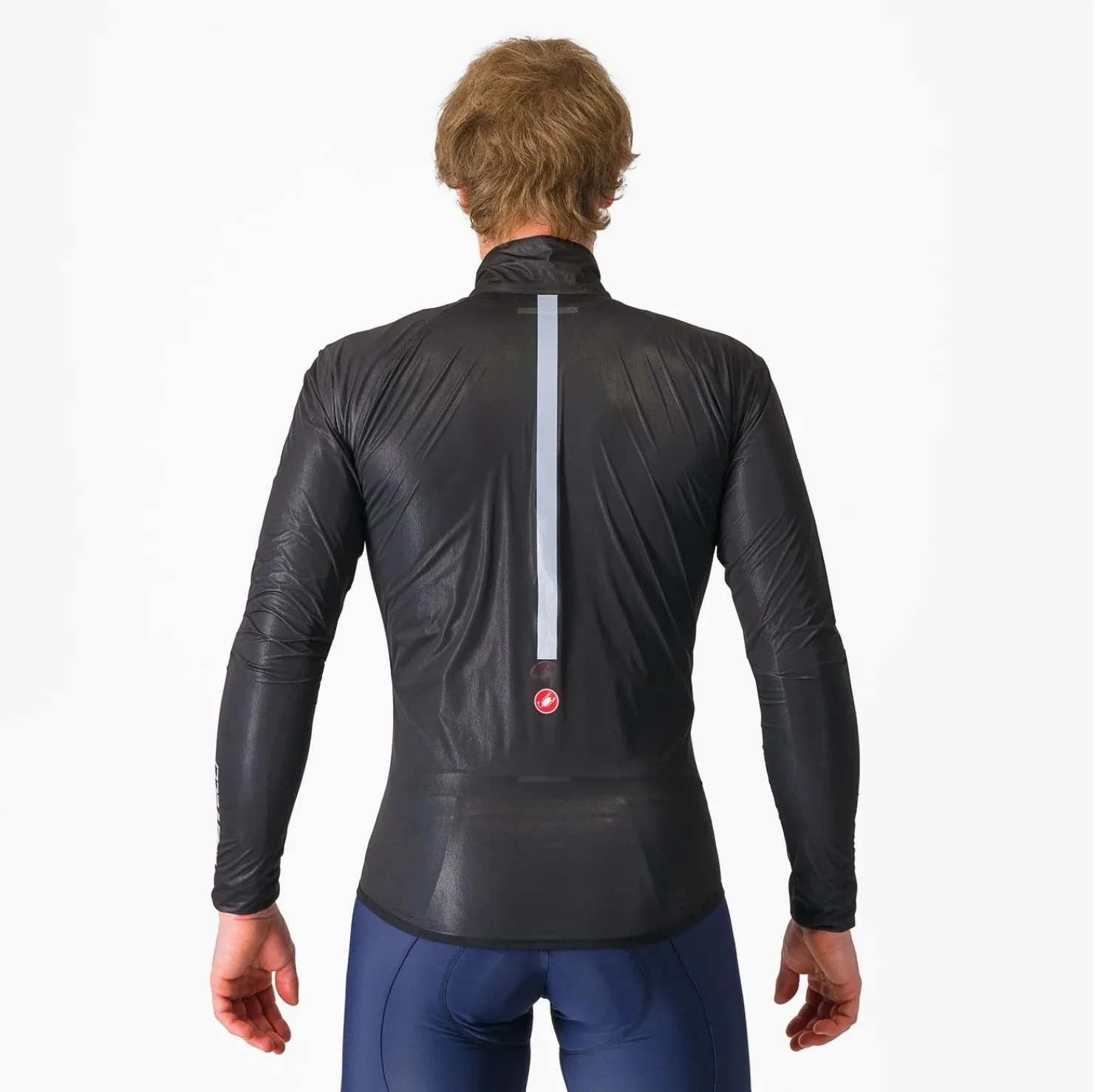 CASTELLI SQUALL SHELL JACKET LIGHT BLACK/SILVER GRAY - Image 6