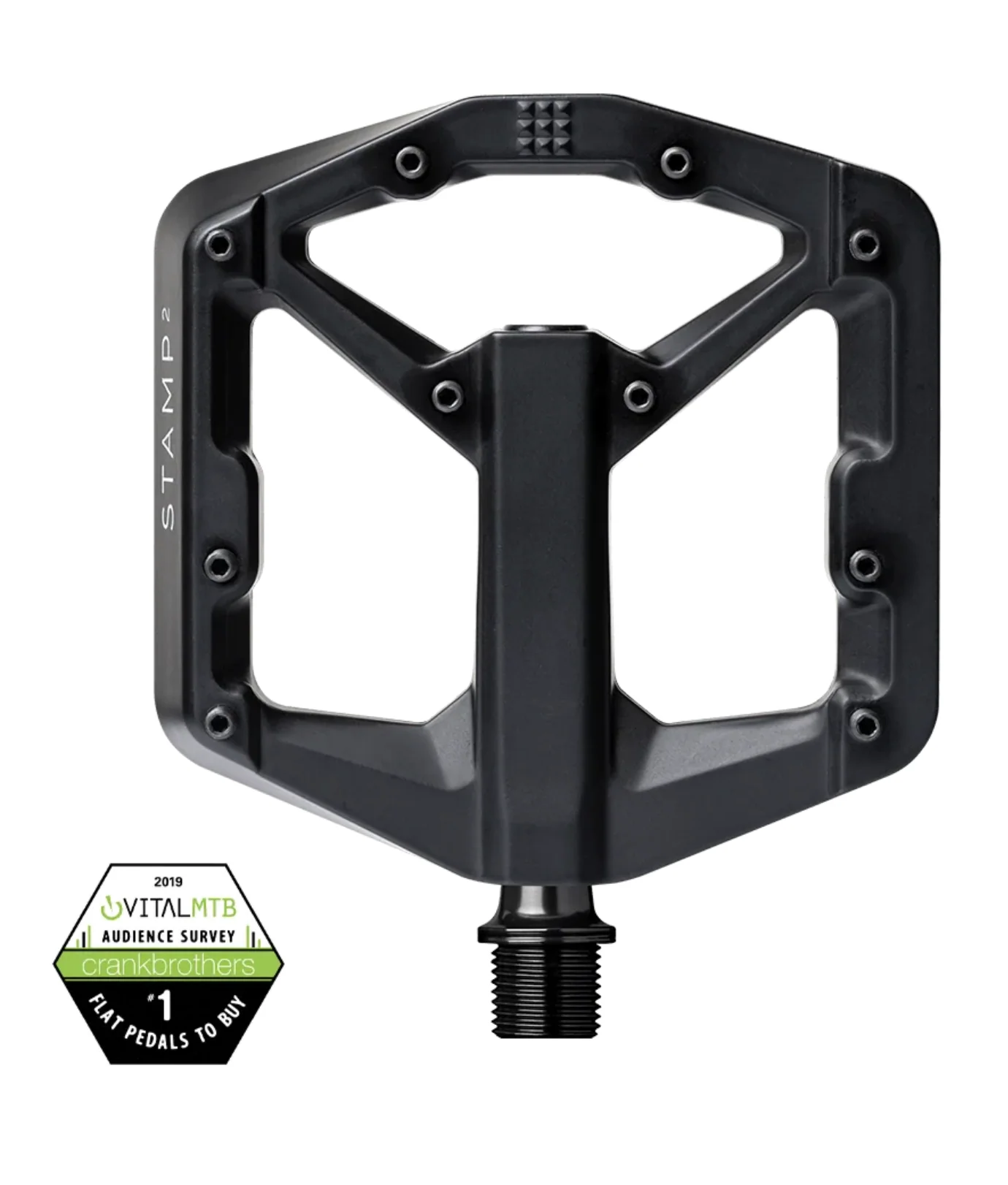 CRANKBROTHERS PEDAL STAMP 2 BLACK - SMALL GEN 2