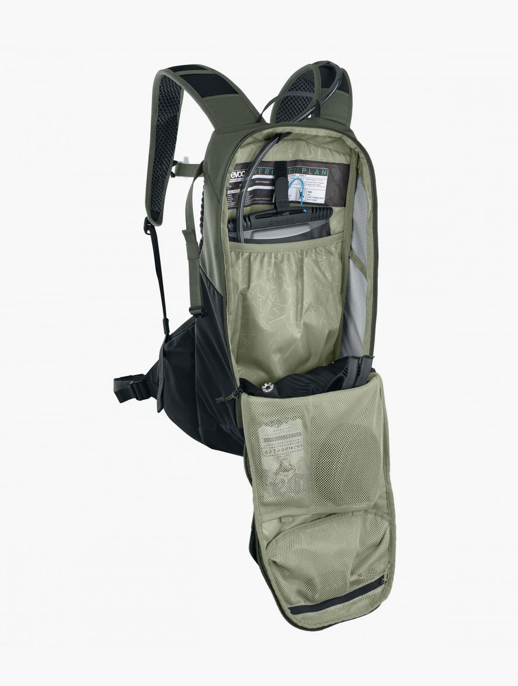 EVOC RIDE 12 HYDRO BLADDER BACKPACK DARK OLIVE - 12L + 2L - Image 3