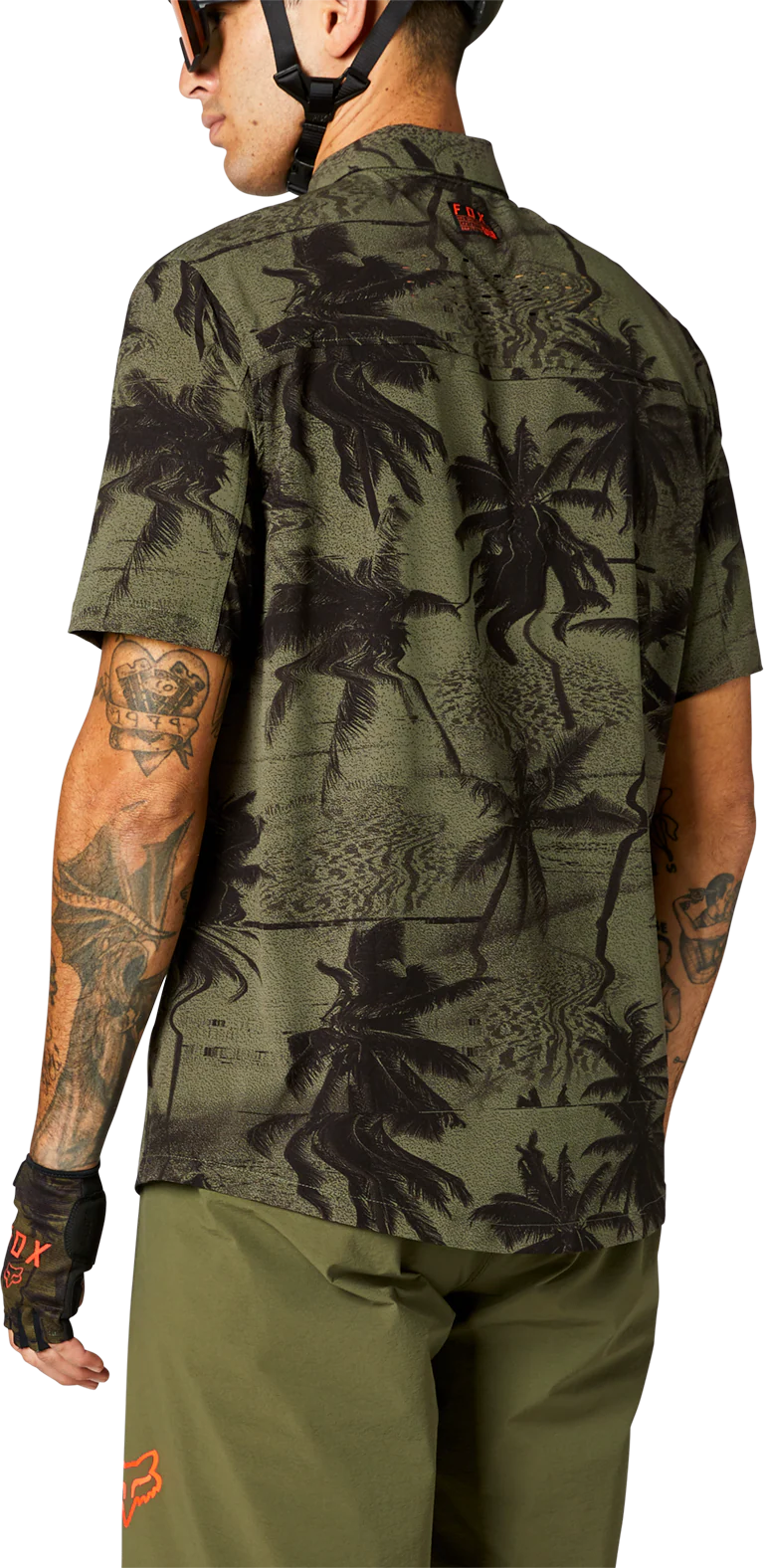 FOX 2021 FLEXAIR WOVEN SS JERSEY OLIVE GREEN - Image 2