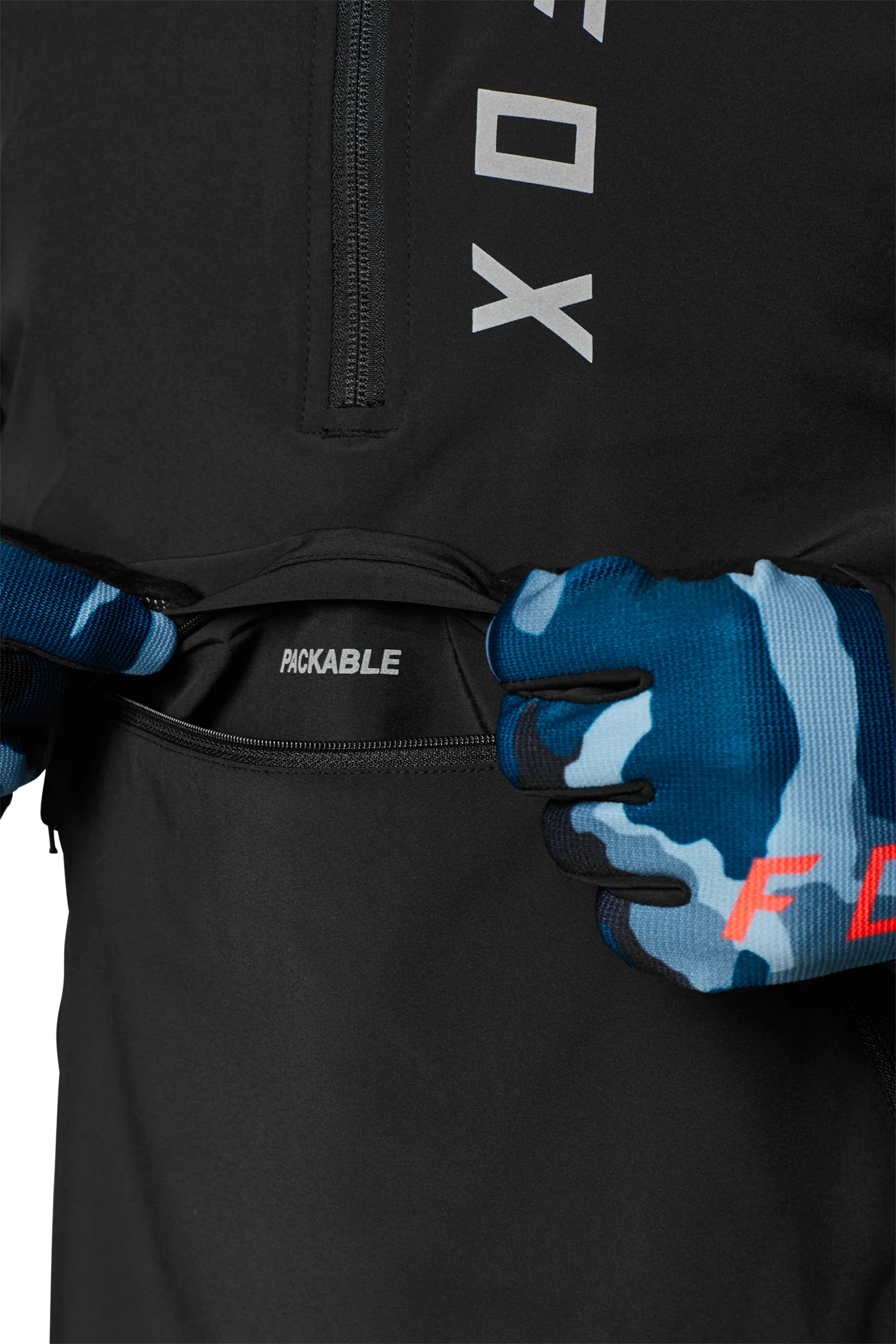 FOX 2021 RANGER WIND PULLOVER BLACK - Image 2
