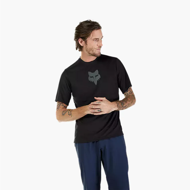 FOX 2026 RANGER SS JERSEY FOX HEAD BLACK - Image 6