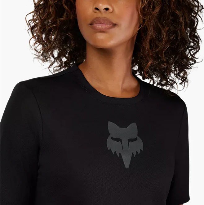 FOX 2026 WOMEN'S RANGER LS JERSEY FOX HEAD BLACK - Image 3