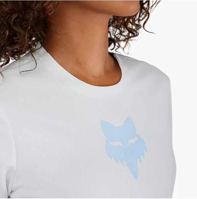 FOX 2025 WOMEN'S RANGER SS JERSEY FOX HEAD PALE BLUE - Image 4
