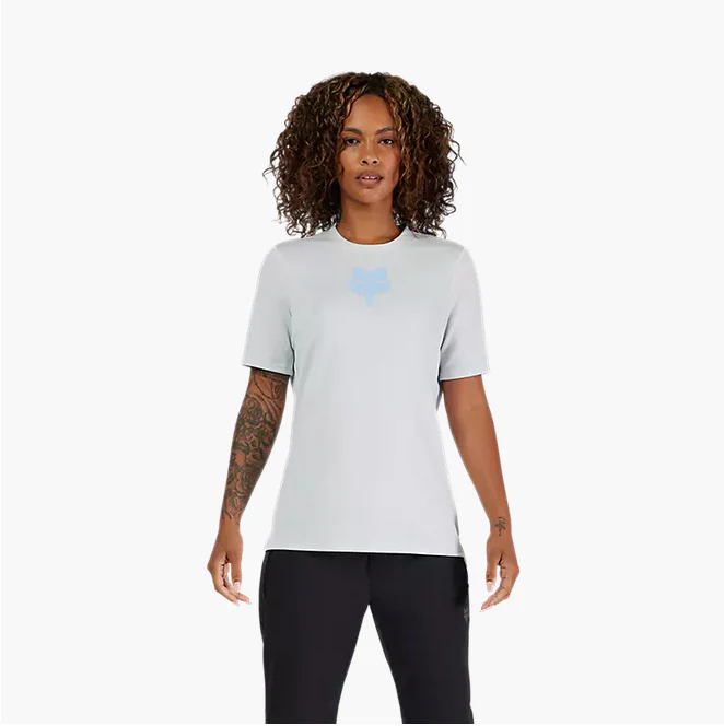 FOX 2025 WOMEN'S RANGER SS JERSEY FOX HEAD PALE BLUE - Image 6