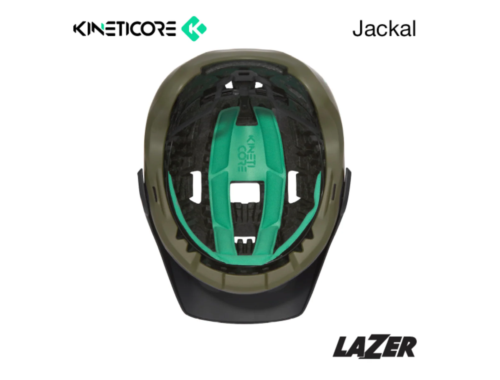 LAZER JACKAL KINETICORE HELMET MATTE BLUE GREEN - Image 6