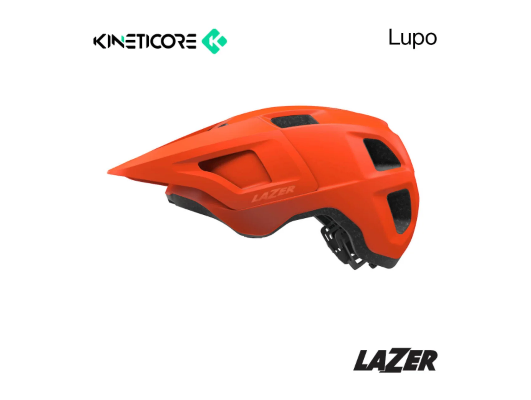 LAZER KINETICORE LUPO HELMET UNI SIZE - MATTE FLASH ORANGE - Image 3