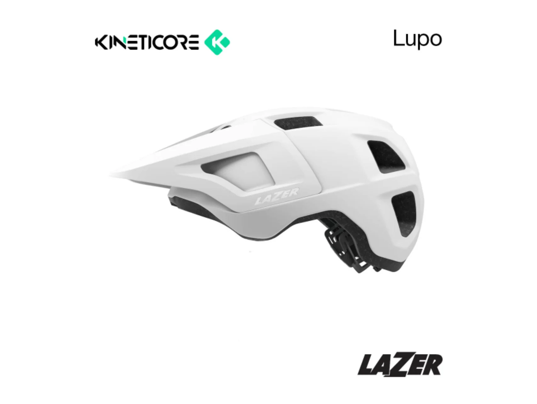 LAZER KINETICORE LUPO HELMET UNI SIZE - MATTE WHITE - Image 3