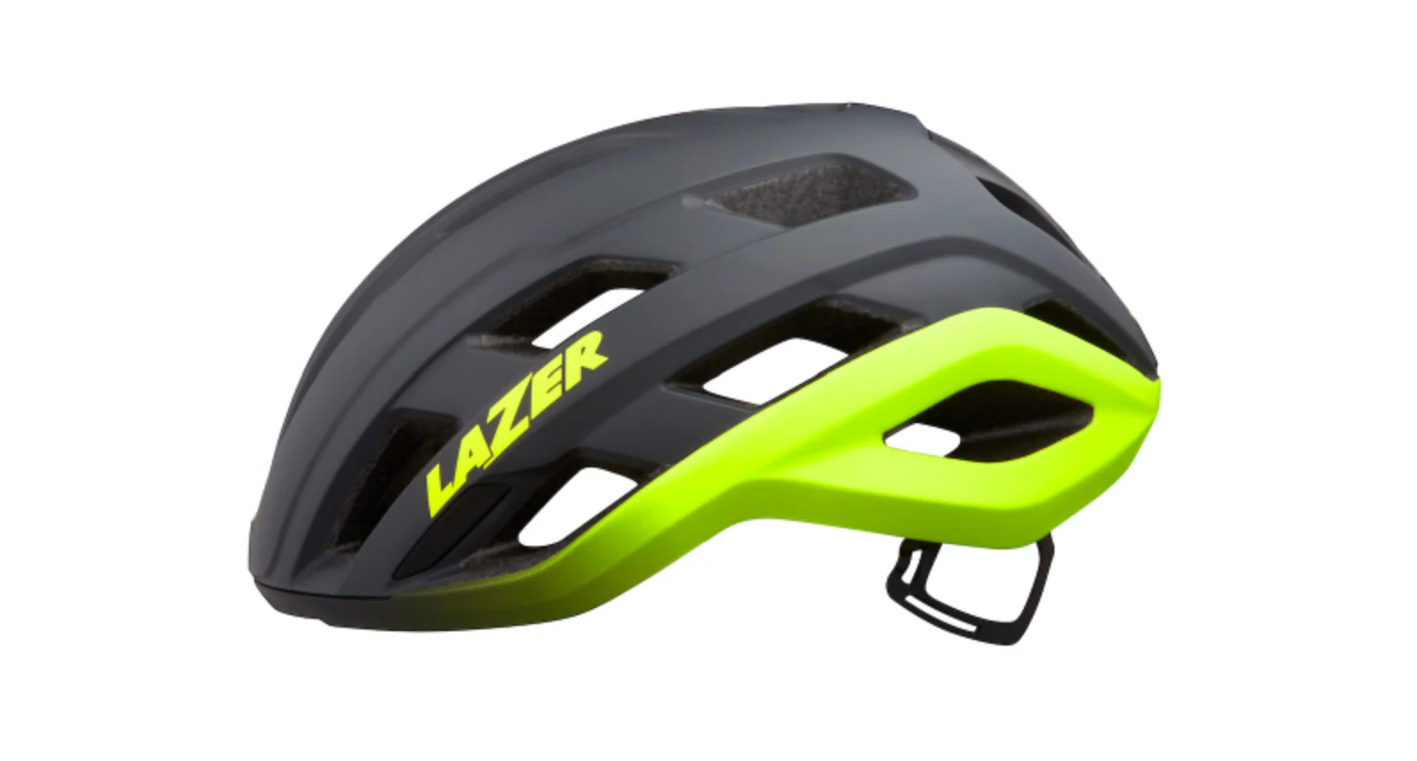 LAZER STRADA KINETICORE HELMET MATTE DARK GREY/FLASH YELLOW - Image 2