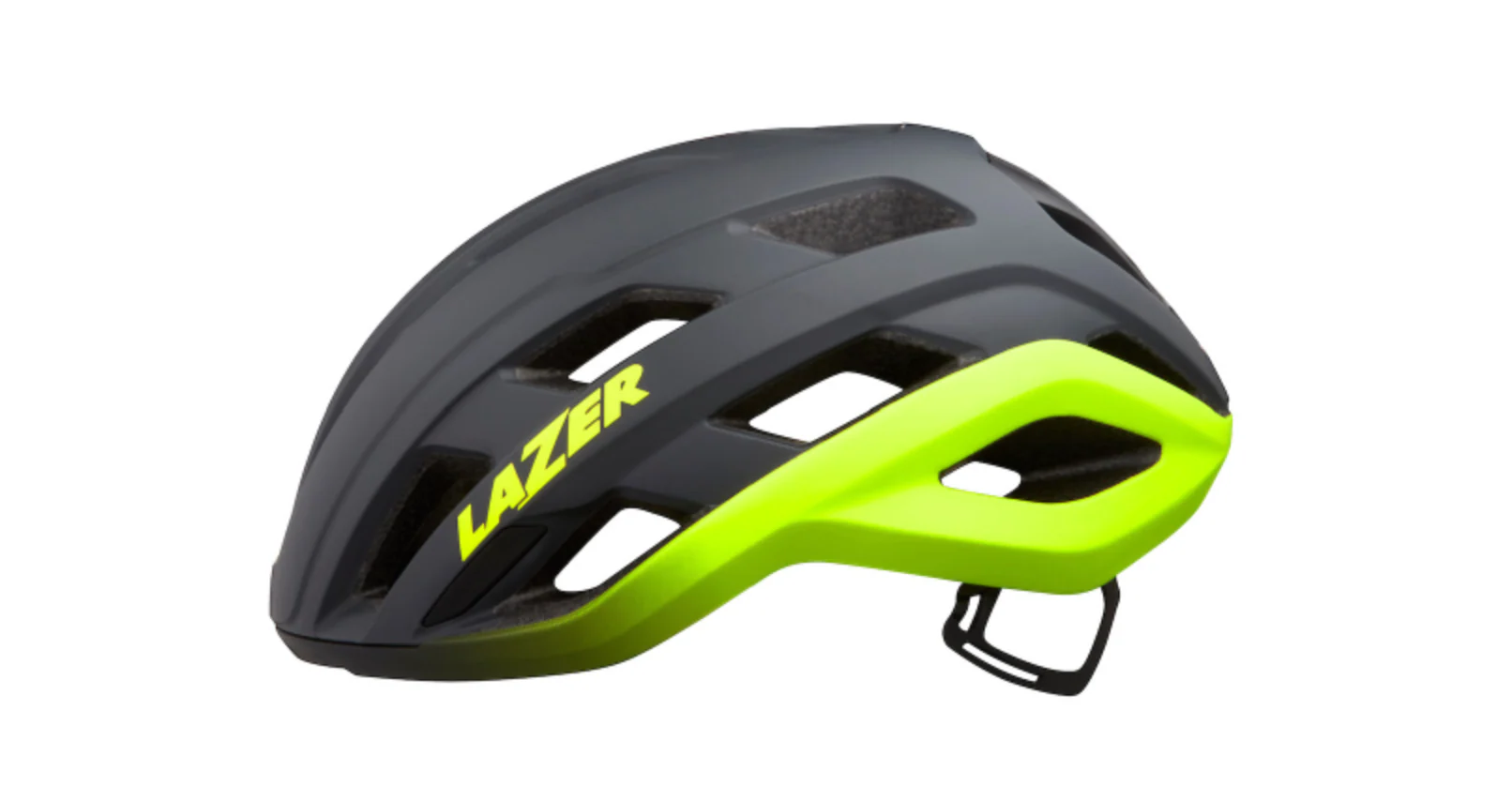 LAZER STRADA KINETICORE HELMET MATTE DARK GREY/FLASH YELLOW - Image 4