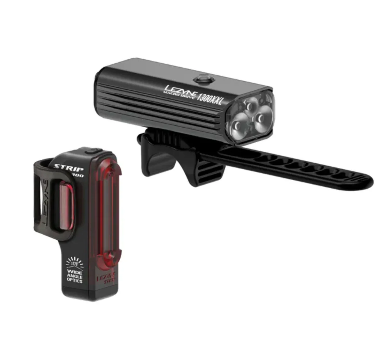 LEZYNE MACRO 1300 & STRIP DRIVE PRO LIGHT SET