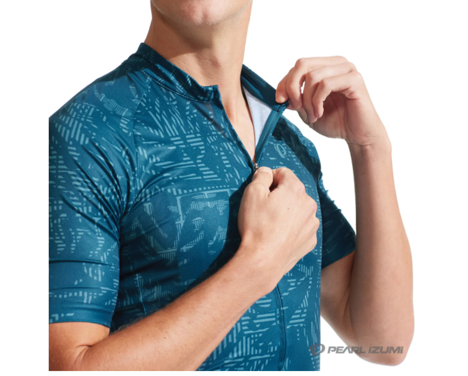 PEARL IZUMI ATTACK JERSEY OCEAN BLUE/HATCH PALM - Image 2