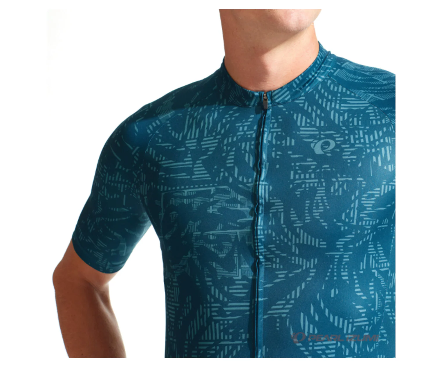 PEARL IZUMI ATTACK JERSEY OCEAN BLUE/HATCH PALM - Image 3