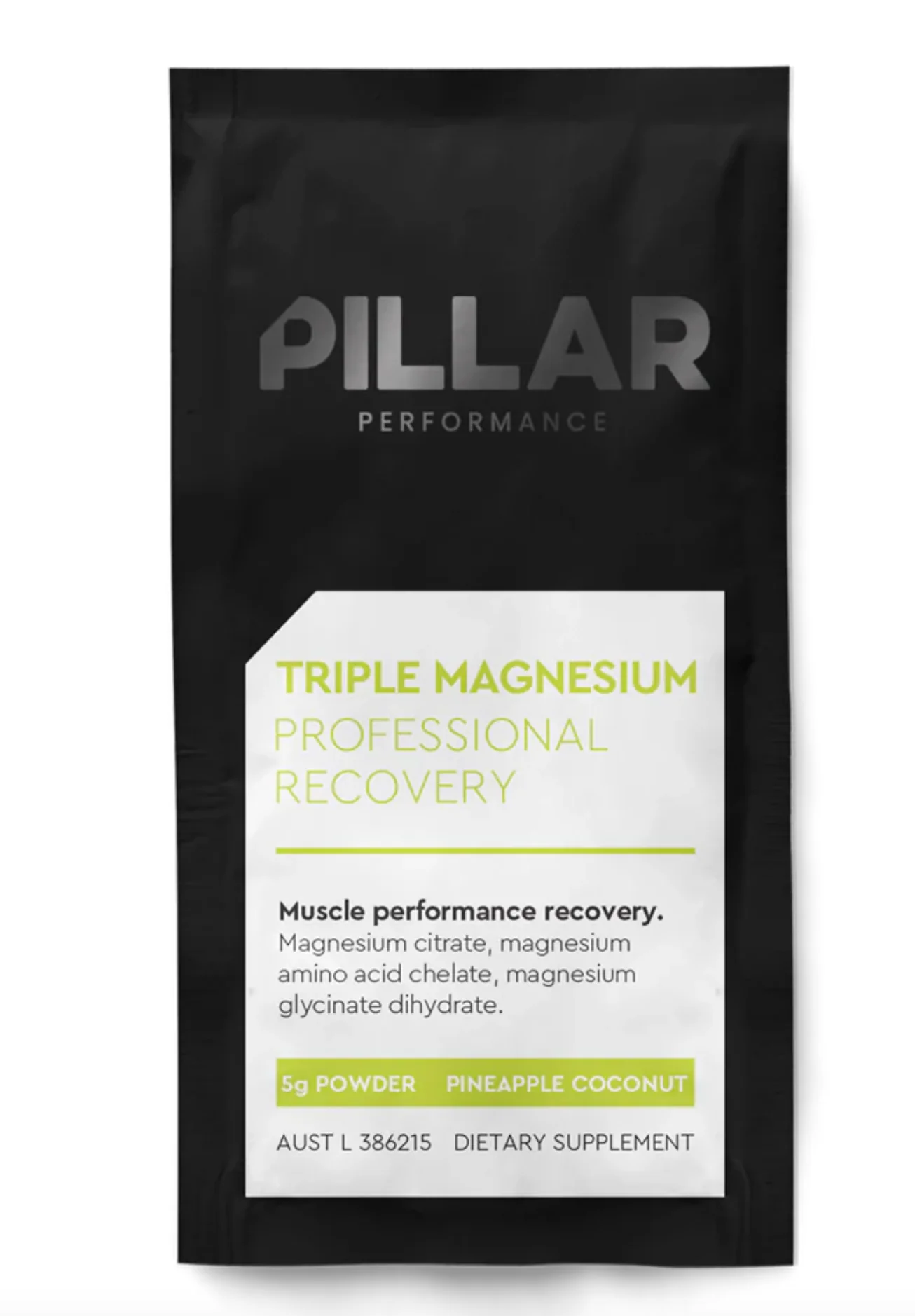 PILLAR TRIPLE MAGNESIUM PROFESSIONAL RECOVERY POWDER - PINEAPPLE COCONUT (5G)