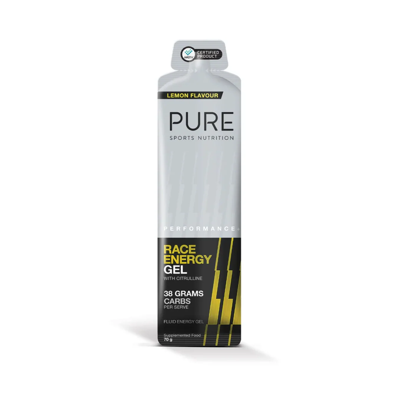 PURE PERFORMANCE + RACE ENERGY GEL - LEMON (70g)