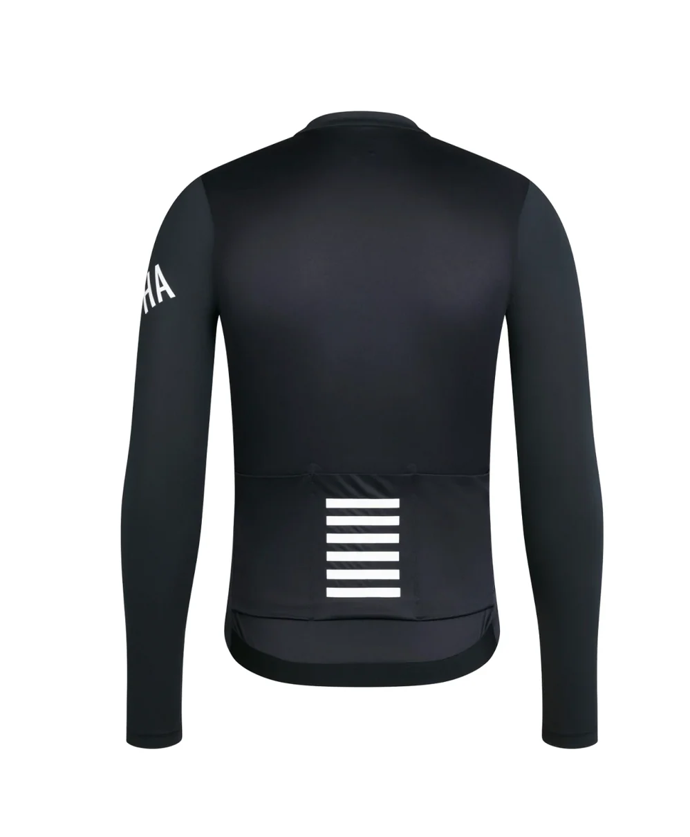 RAPHA PRO TEAM LONG SLEEVE LIGHTWEIGHT JERSEY BLACK - Image 2