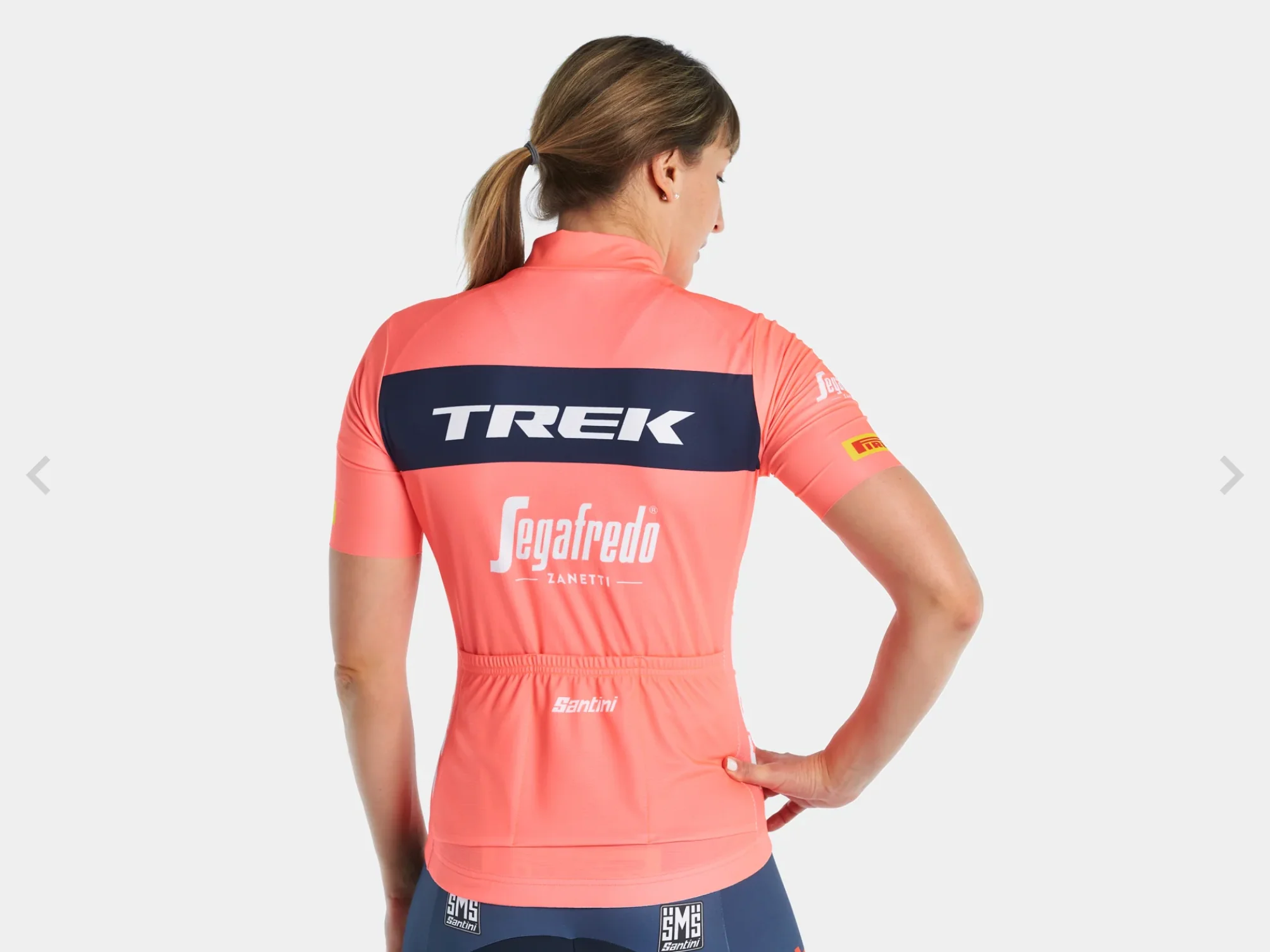 SANTINI TREK-SEGAFREDO W'S TEAM REPLICA JERSEY RADIOACTIVE CORAL - Image 2