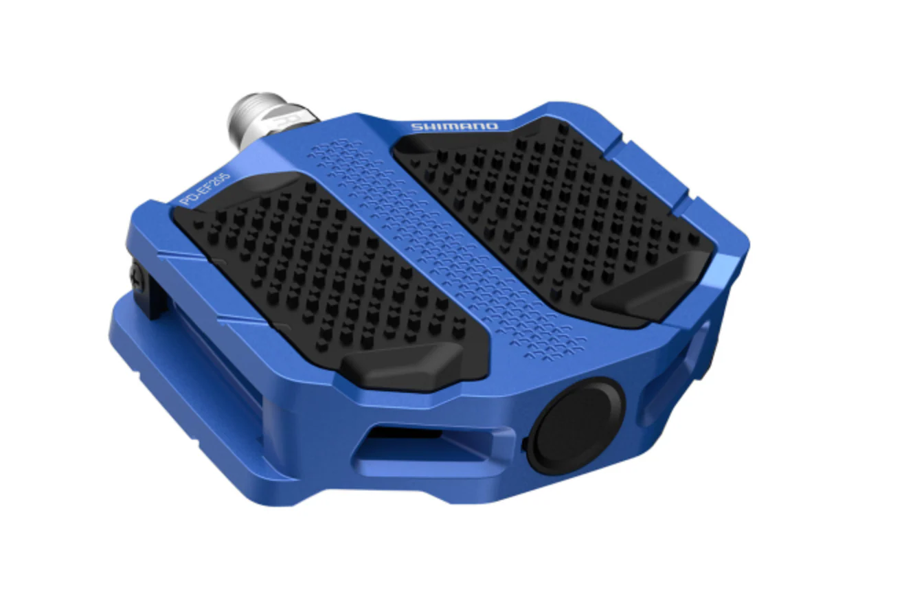 SHIMANO PD-EF205 FLAT PLATFORM PEDAL E-BIKE/TREKKING/URBAN - BLUE