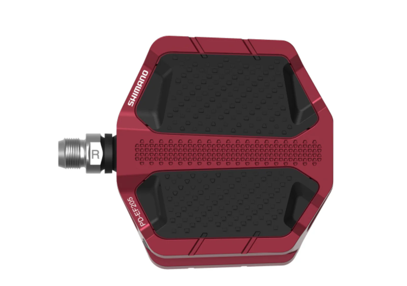 SHIMANO PD-EF205 FLAT PLATFORM PEDAL E-BIKE/TREKKING/URBAN - RED - Image 2