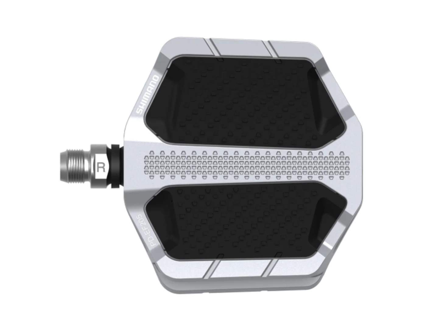 SHIMANO PD-EF205 FLAT PLATFORM PEDAL E-BIKE/TREKKING/URBAN - SILVER - Image 2