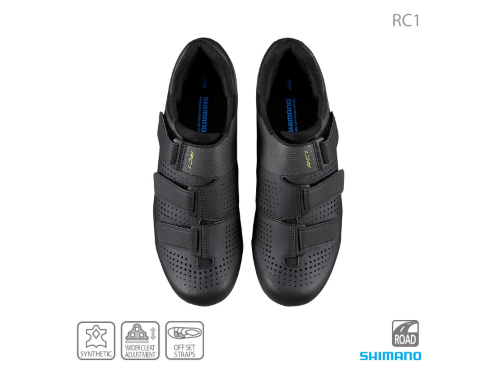 SHIMANO SH-RC100 ROAD SHOE BLACK - Image 2
