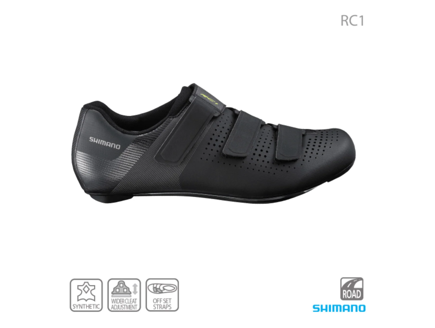 SHIMANO SH-RC100 ROAD SHOE BLACK - Image 3