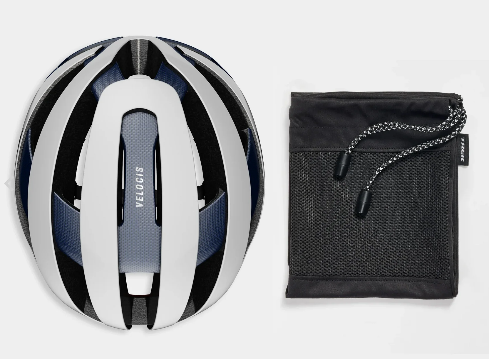 TREK VELOCIS HELMET W/MIPS CRYSTAL WHITE/NAUTICAL NAVY - Image 6